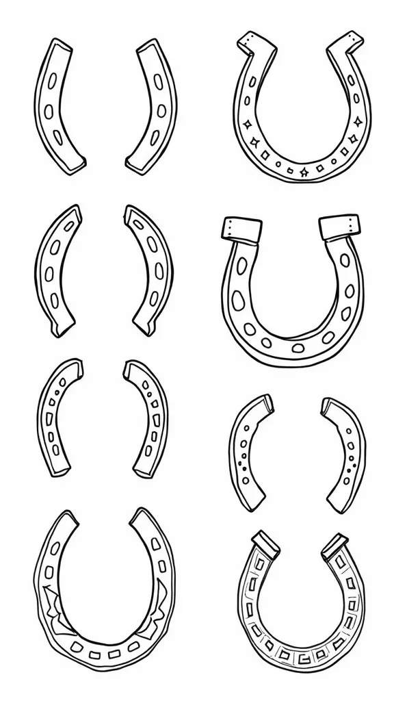 coloriages de chaussures de cheval